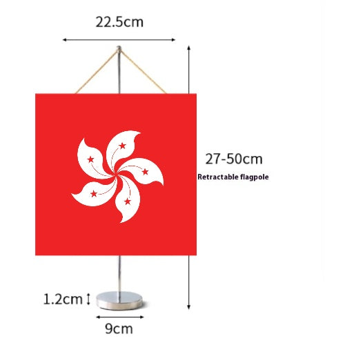 Fanion Table Drapeau Hong Kong en Polyester
