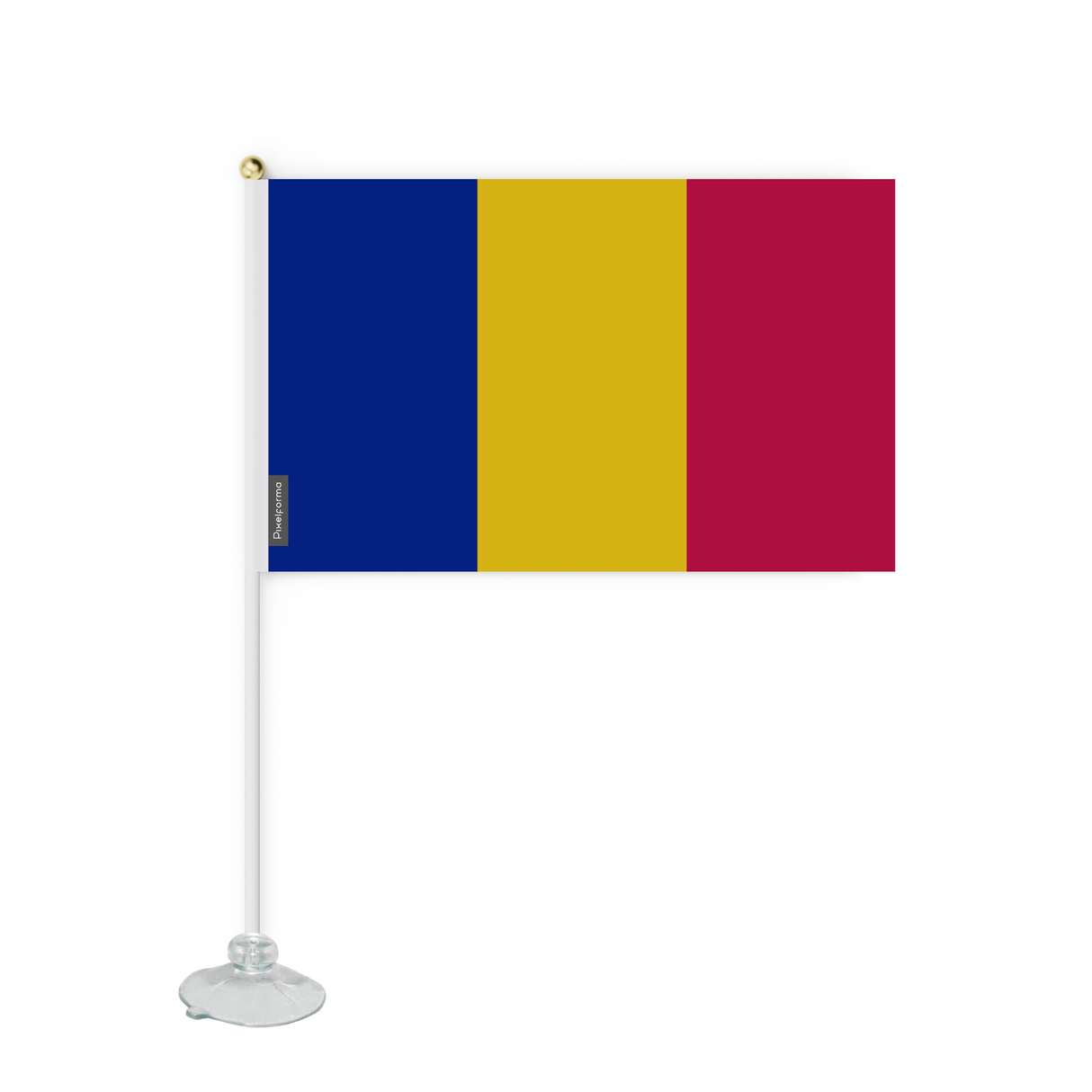 Mini suction cup flag Flag of Chad