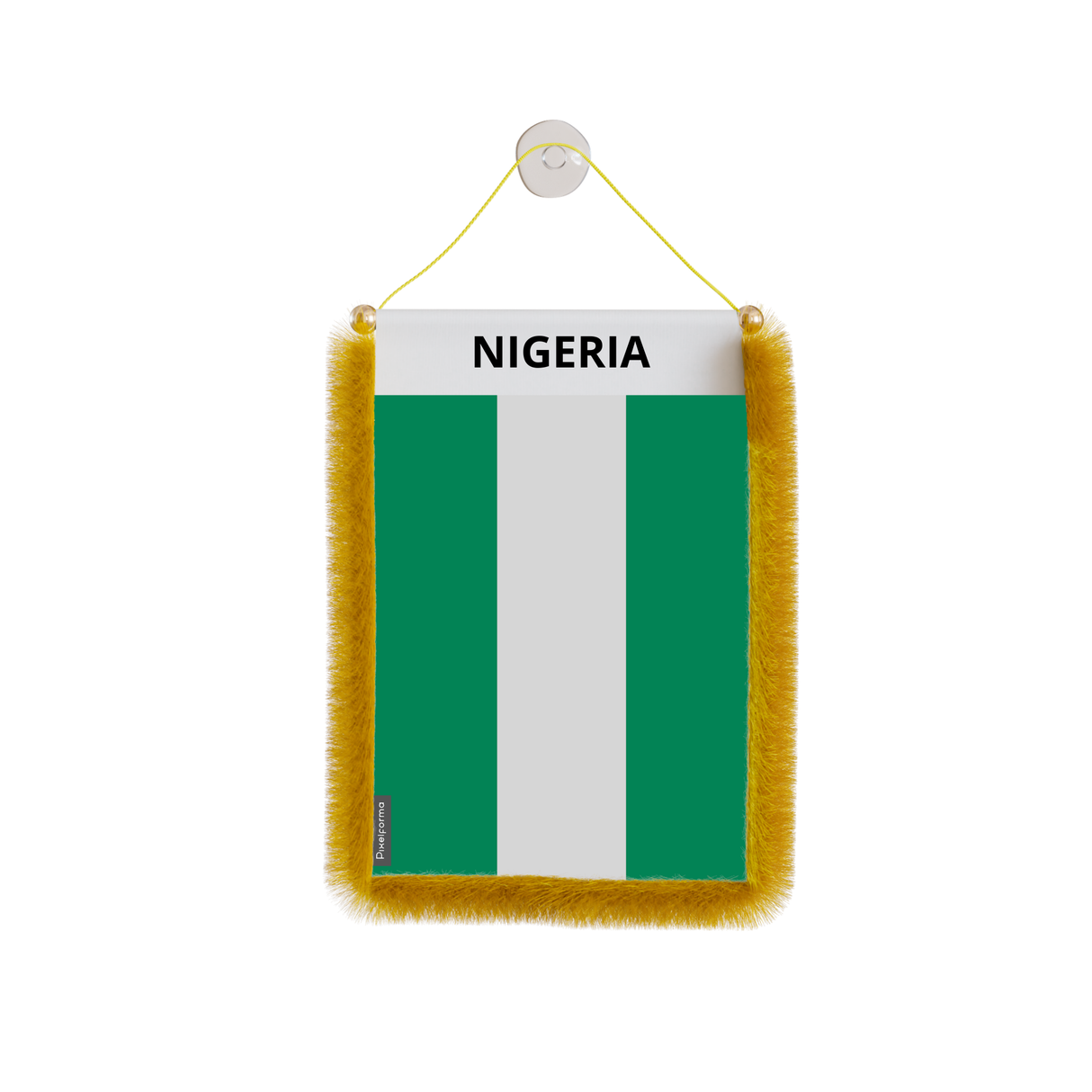 Banderín de coche con bandera de Nigeria