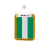 Banderín de coche con bandera de Nigeria