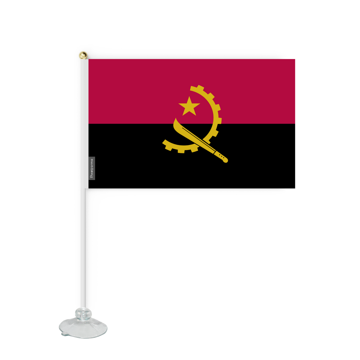 Mini flag suction cup Flag of Angola