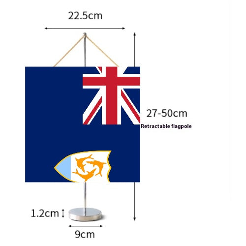 Fanion Table Drapeau Anguilla en Polyester