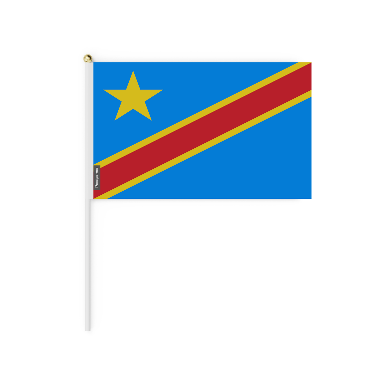 Mini bandera de la República Democrática del Congo en varias tallas 100% poliéster