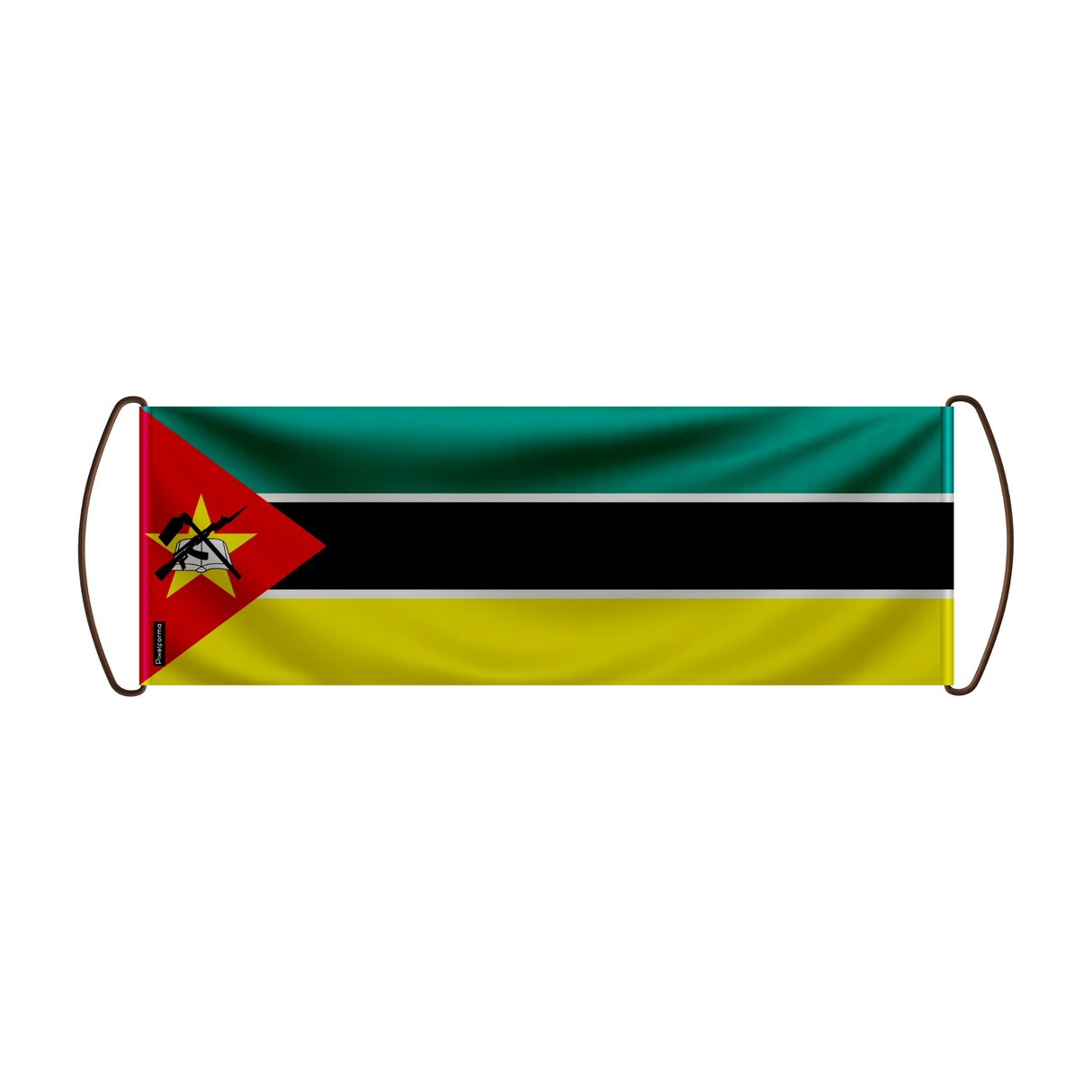 Scrolling Banner Flag of Mozambique 