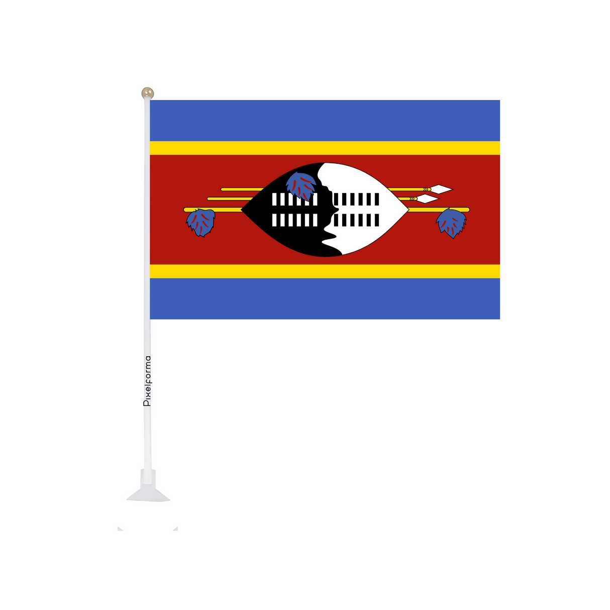 Mini flag suction cup Flag of Eswatini