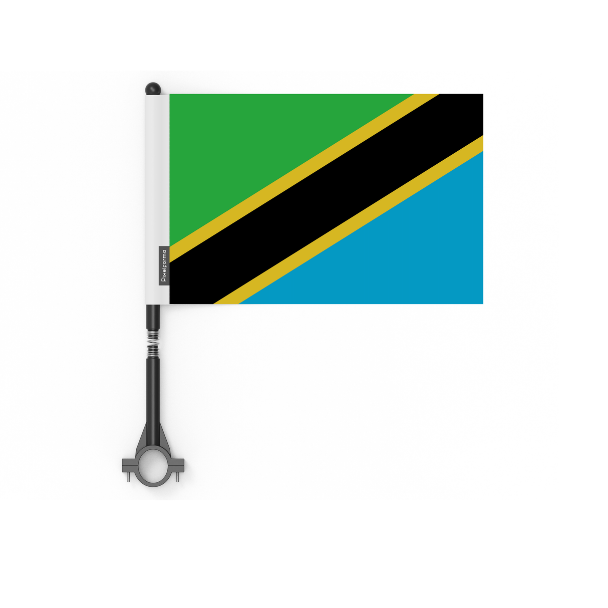 Drapeau de vélo de la Tanzanie en polyester