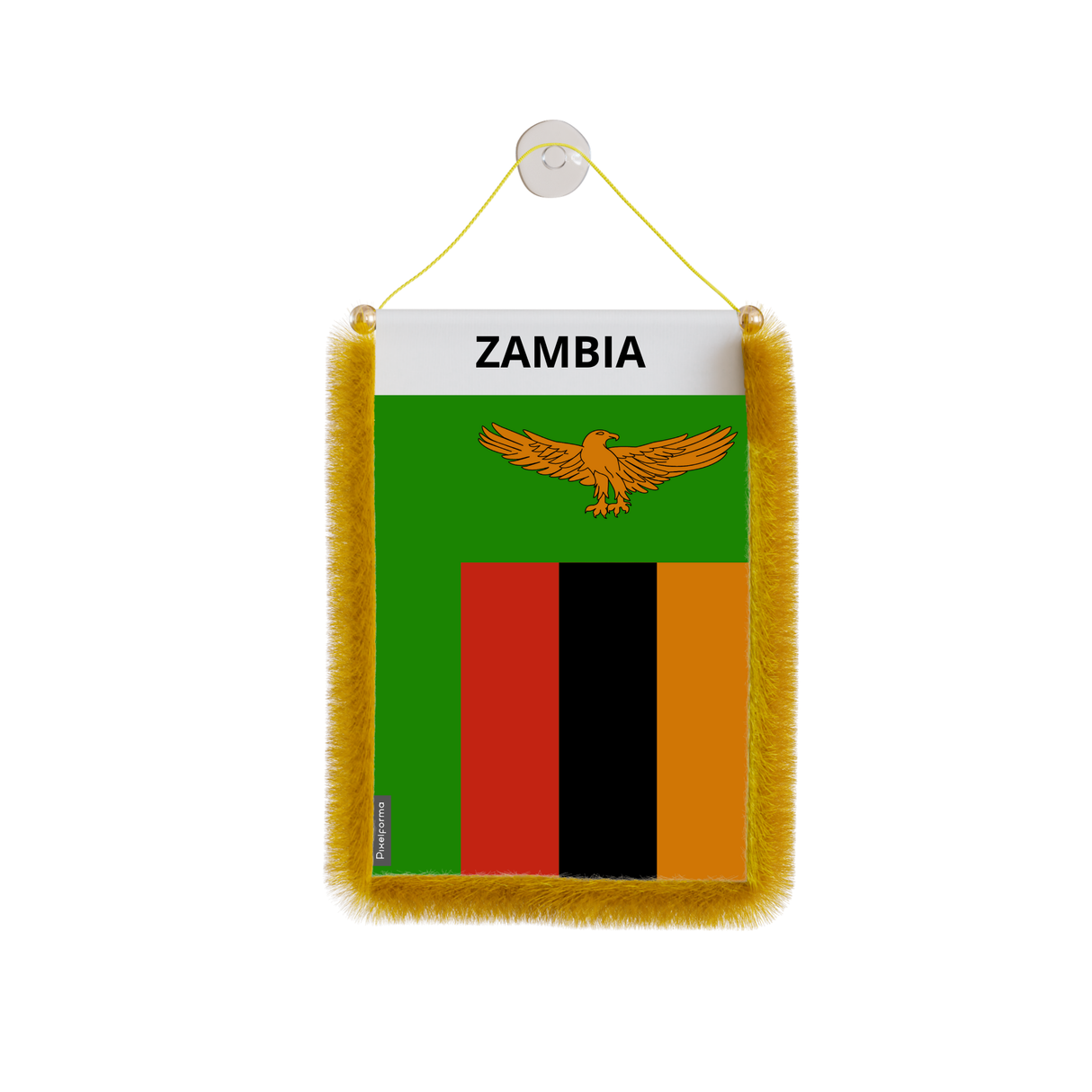 Banderín de coche con bandera de Zambia