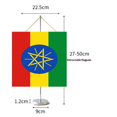 Fanion Table Drapeau Éthiopie en Polyester
