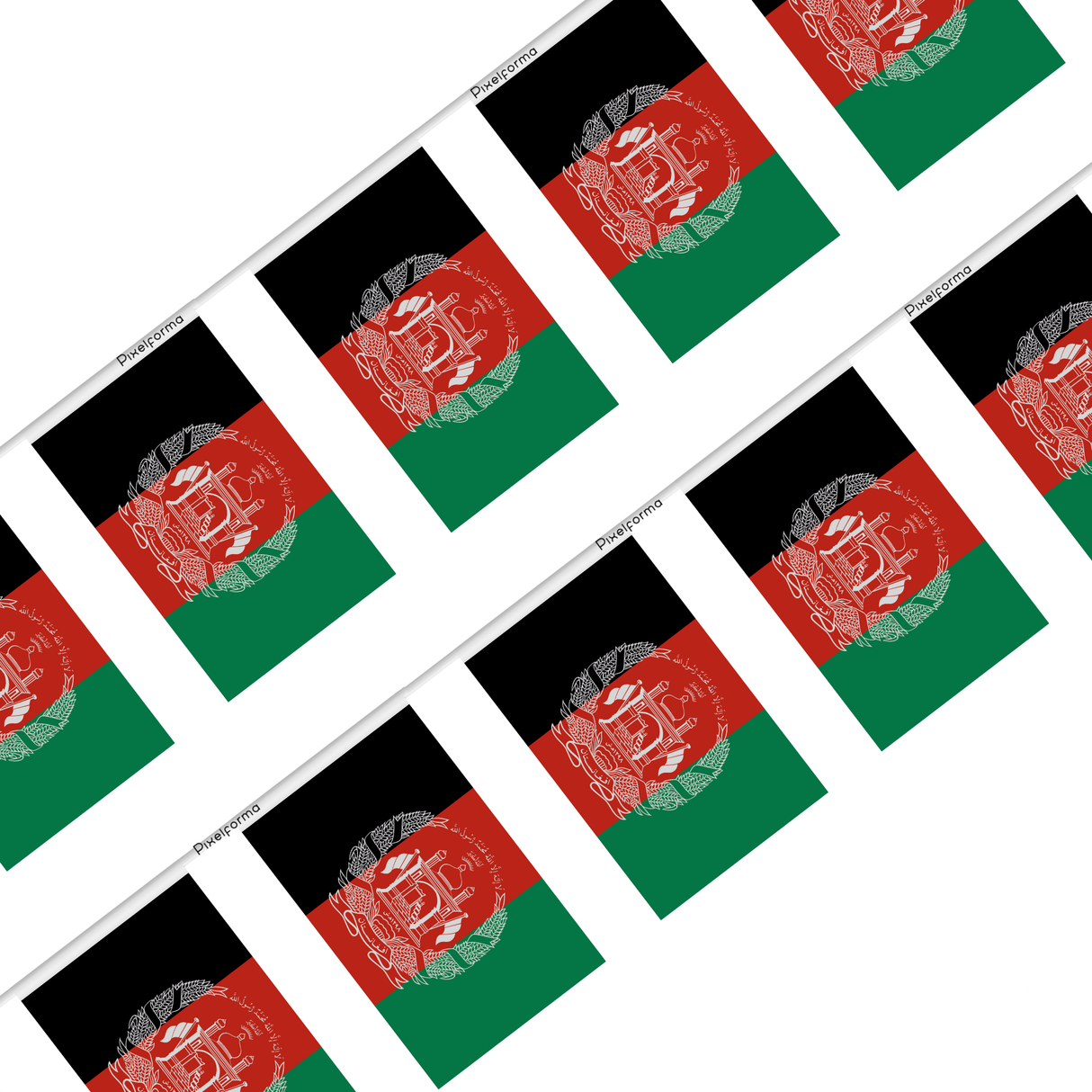 Guirlande Drapeau Afghanistan en Polyester