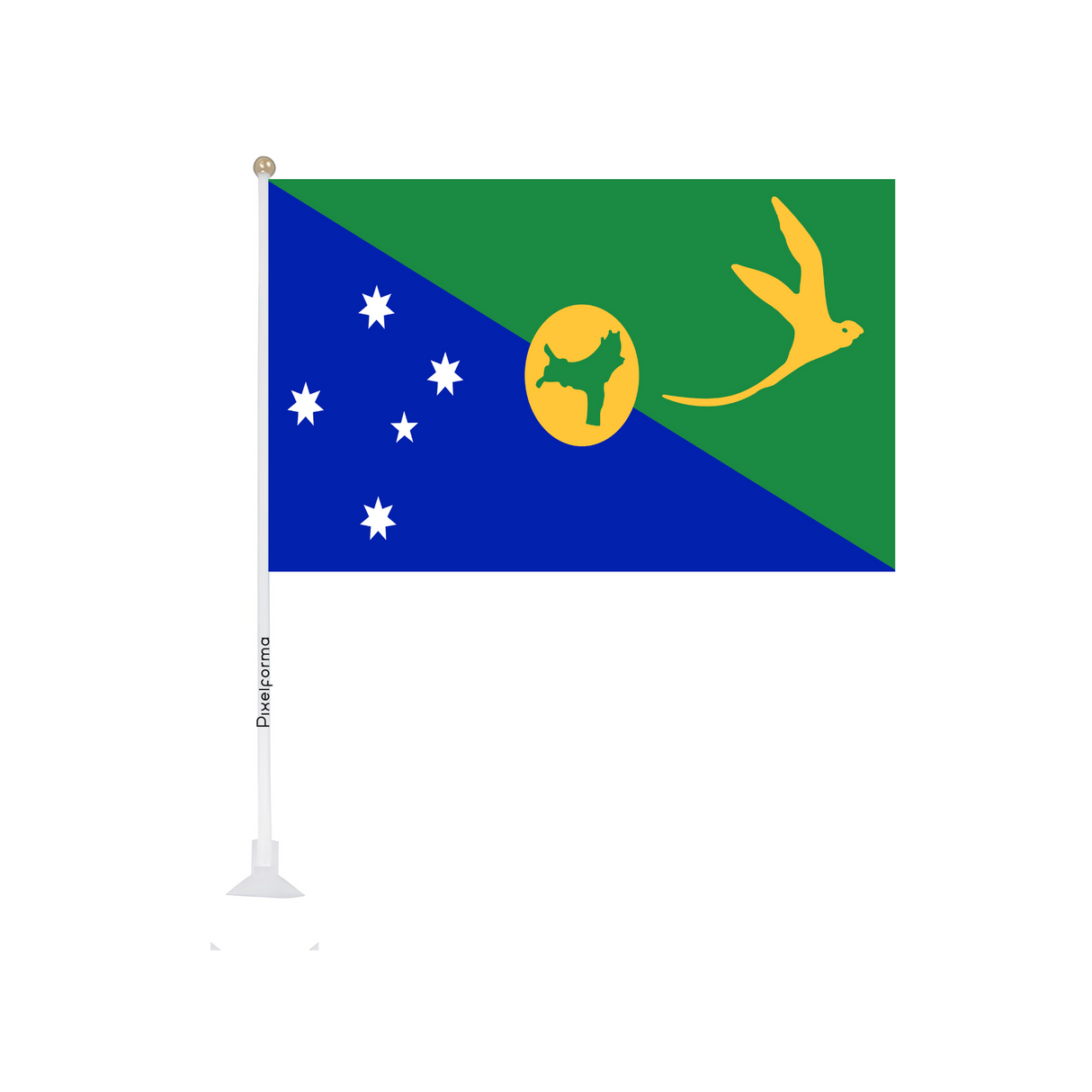 Mini Suction Cup Flag Christmas Island Flag