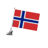 Suction Cup Flag of Svalbard and Jan Mayen