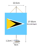 Fanion Table Drapeau Sainte-Lucie en Polyester