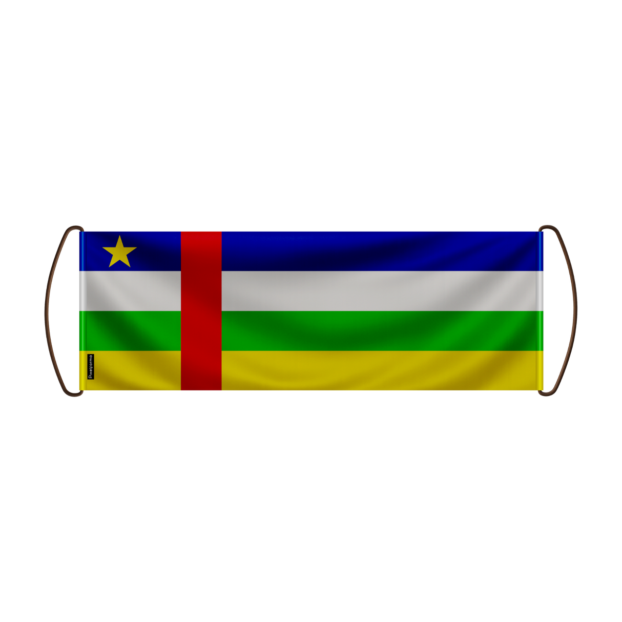 Scrolling Banner Flag of Central African Republic 