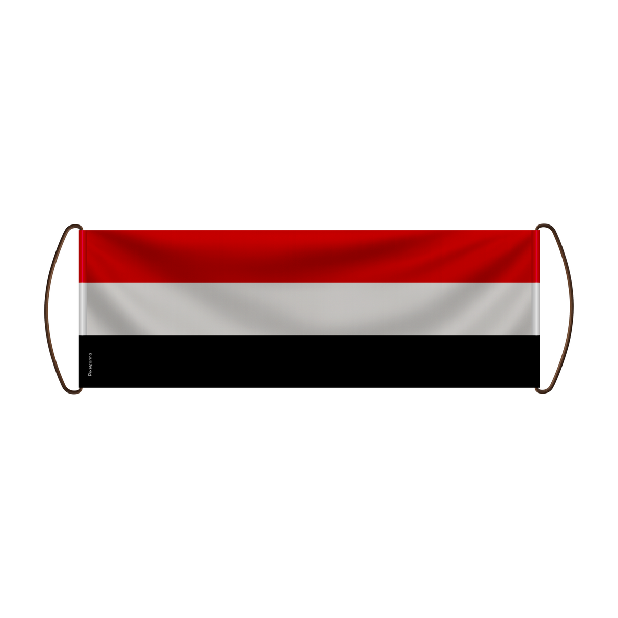 Yemen flag scroll banner 