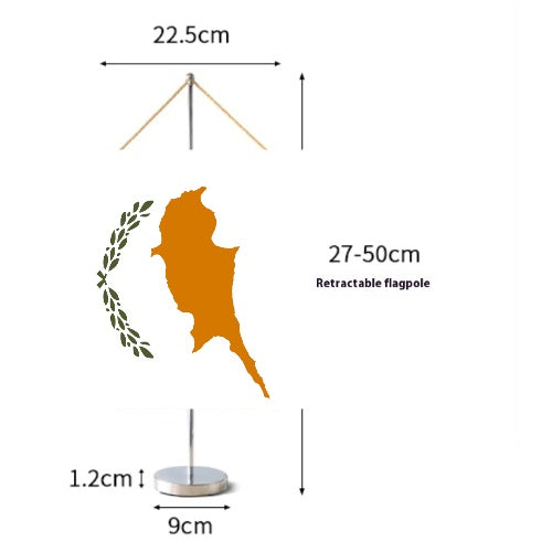 Fanion Table Drapeau Chypre en Polyester