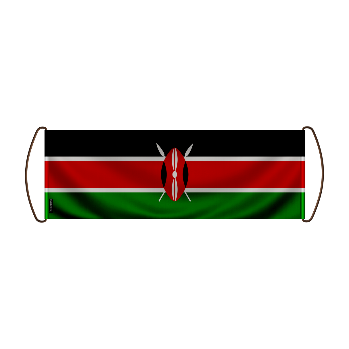 Kenya Flag Scroll Banner 