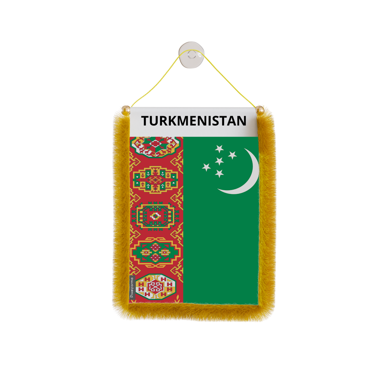 Banderín Coche Bandera Turkmenistán