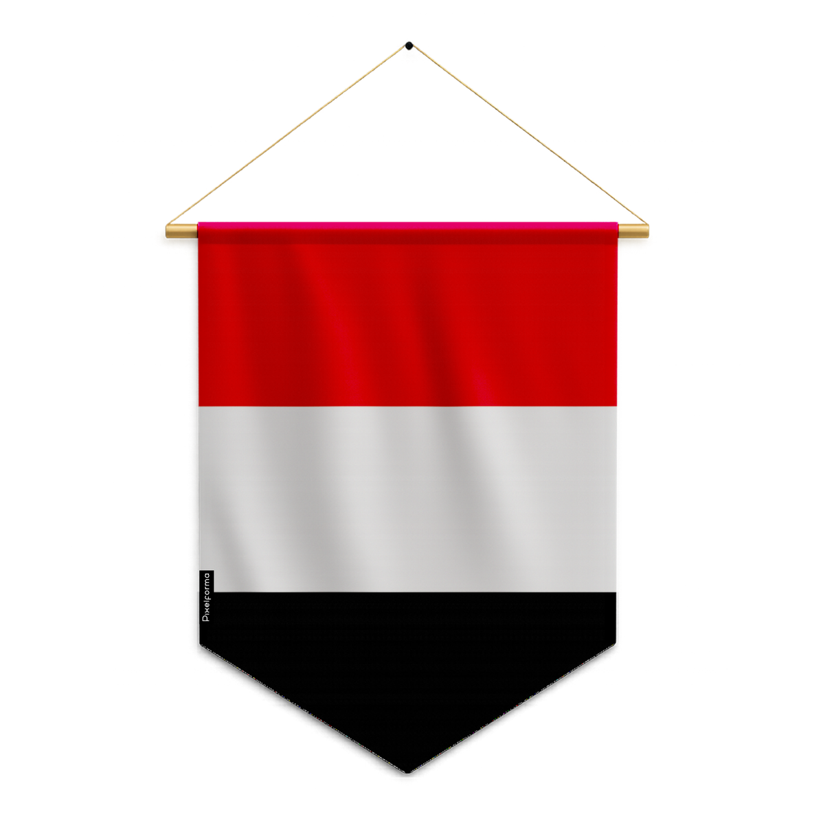 Banderín bandera de Yemen para colgar en poliéster