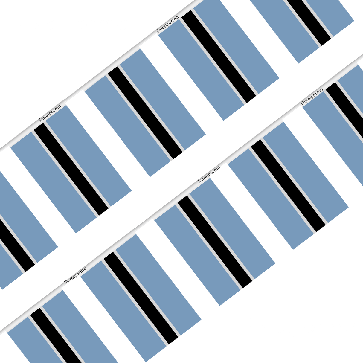 Guirlande Drapeau Botswana en Polyester