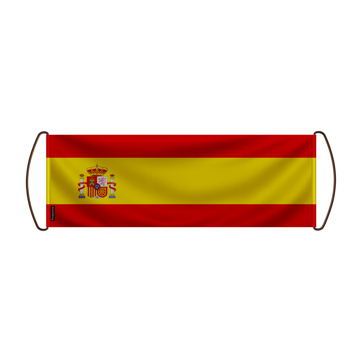Spain Flag Scroll Banner 
