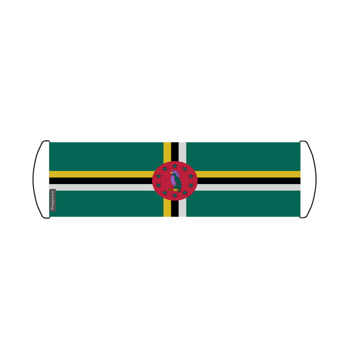 Banner de desplazamiento de bandera de dominica 