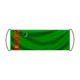 Turkmenistan Flag Scroll Banner 