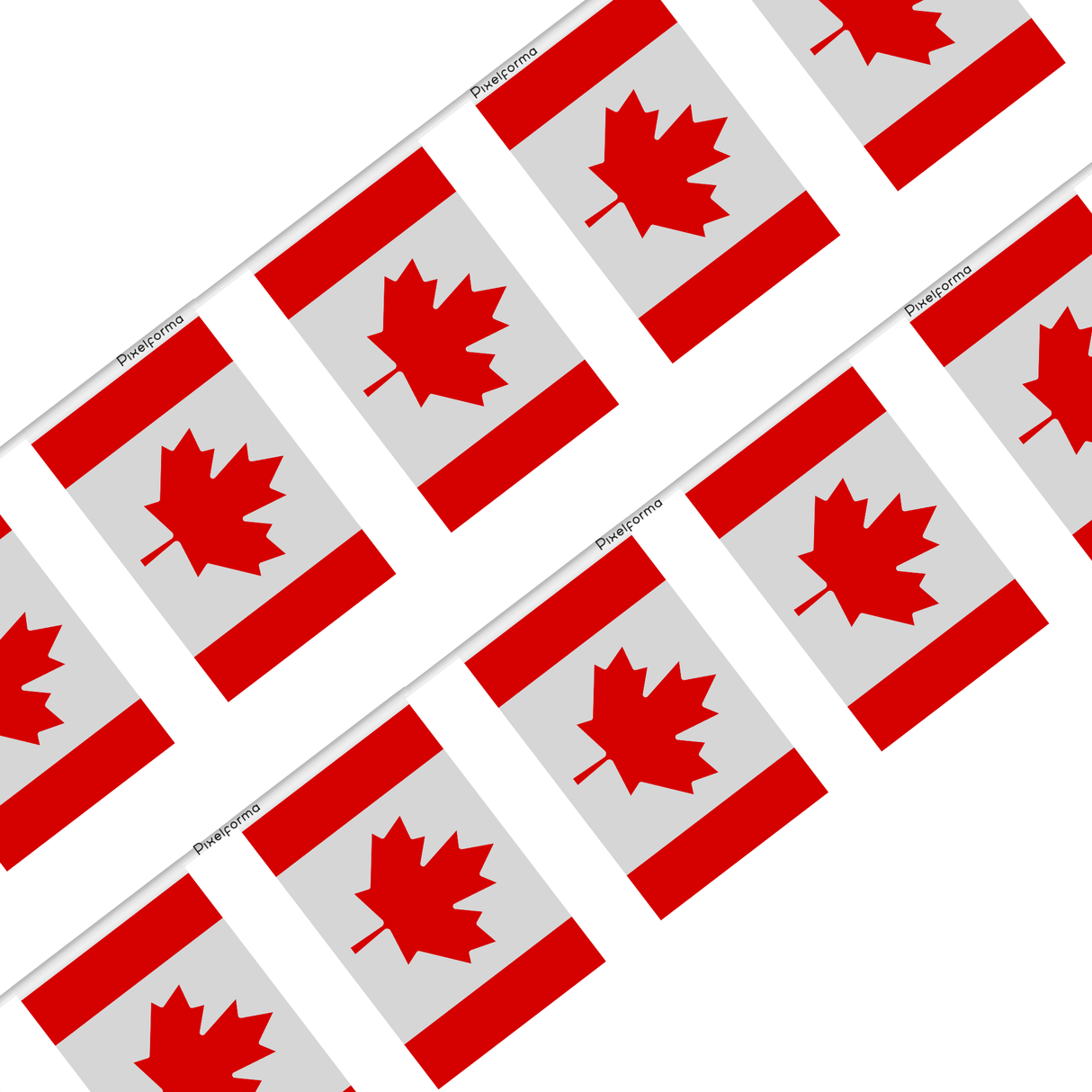 Guirlande Drapeau Canada en Polyester