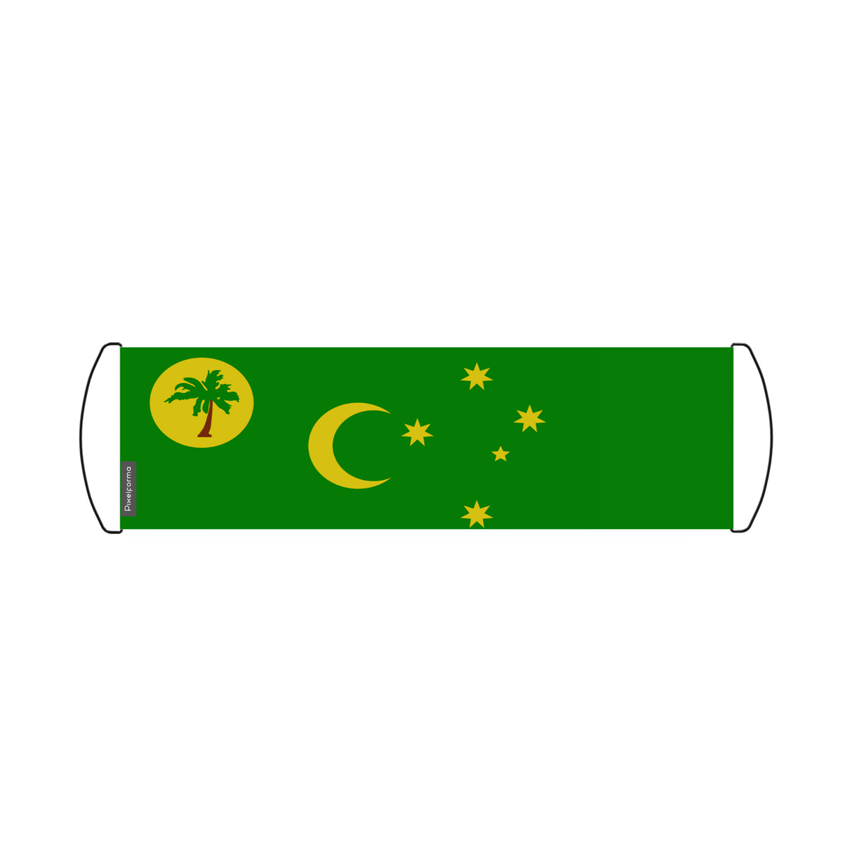 Banner de desplazamiento de bandera de las Islas Cocos 