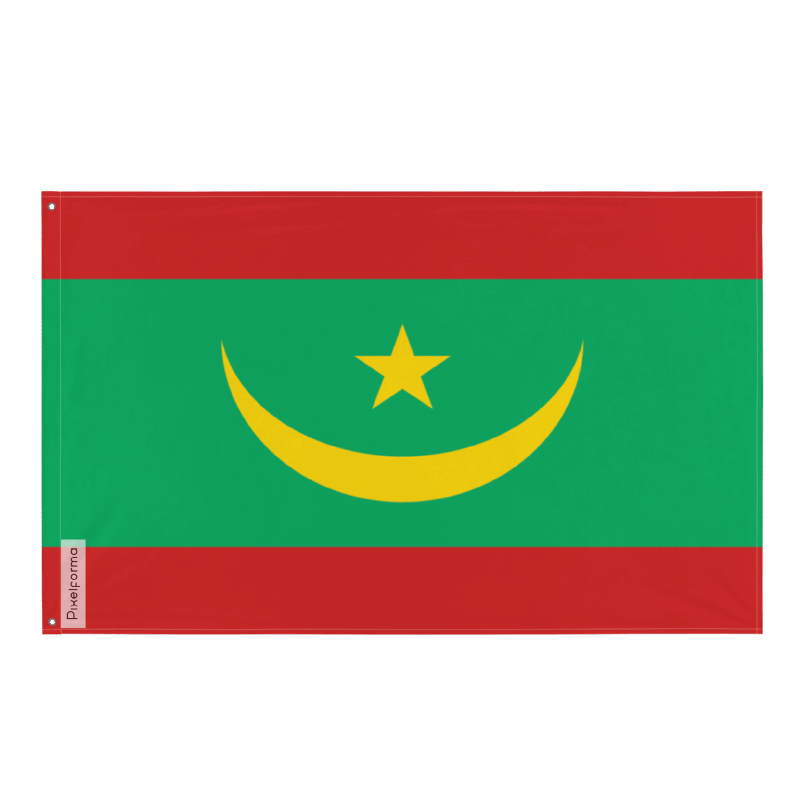 Official Mauritania Flag in Multiple Sizes 100% Polyester Print with Double Hem