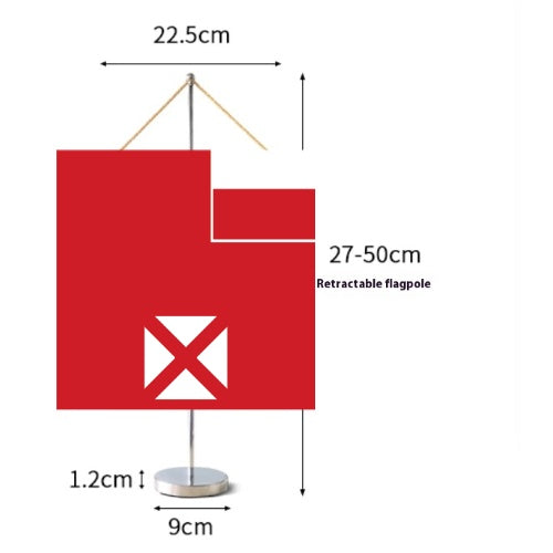 Fanion Table Drapeau Wallis-et-Futuna en Polyester