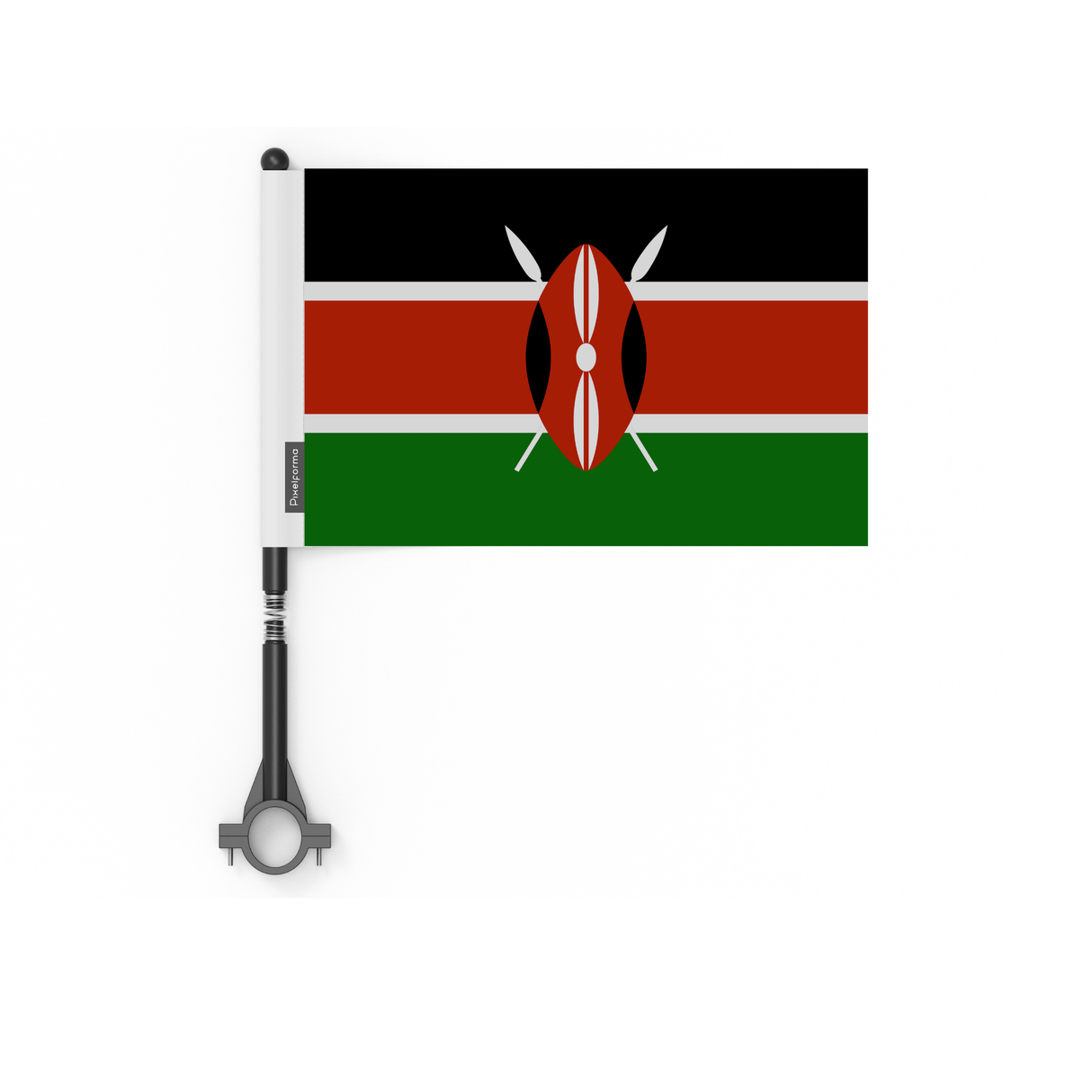 Drapeau de vélo du Kenya en polyester