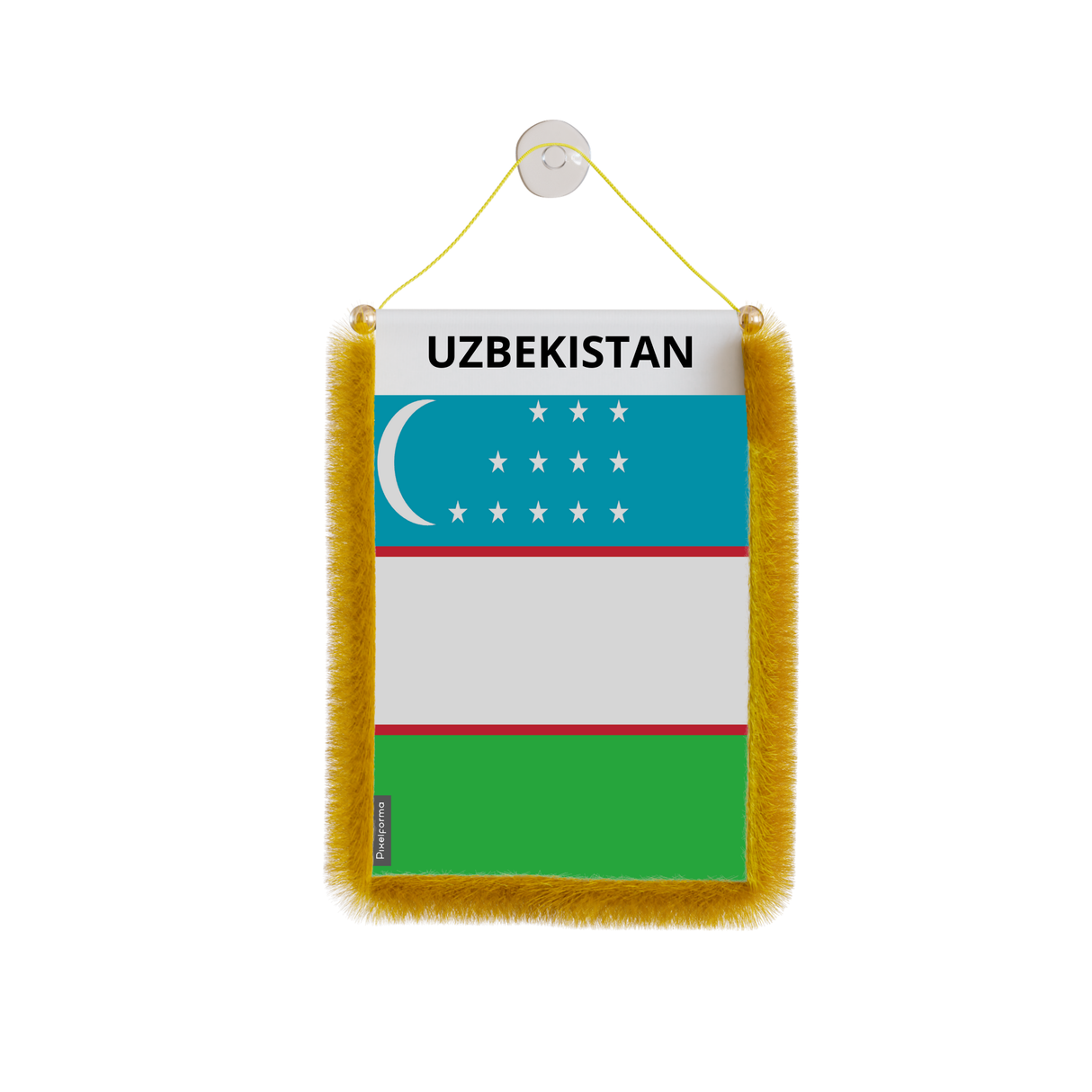 Banderín de coche con bandera de Uzbekistán