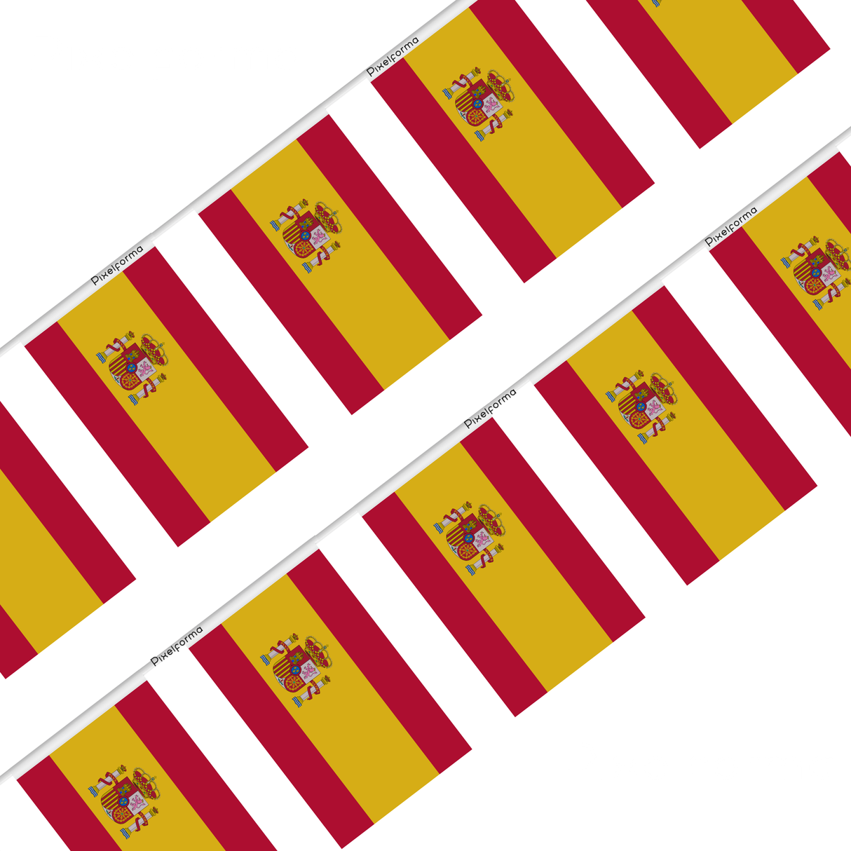 Guirlande Drapeau Espagne en Polyester