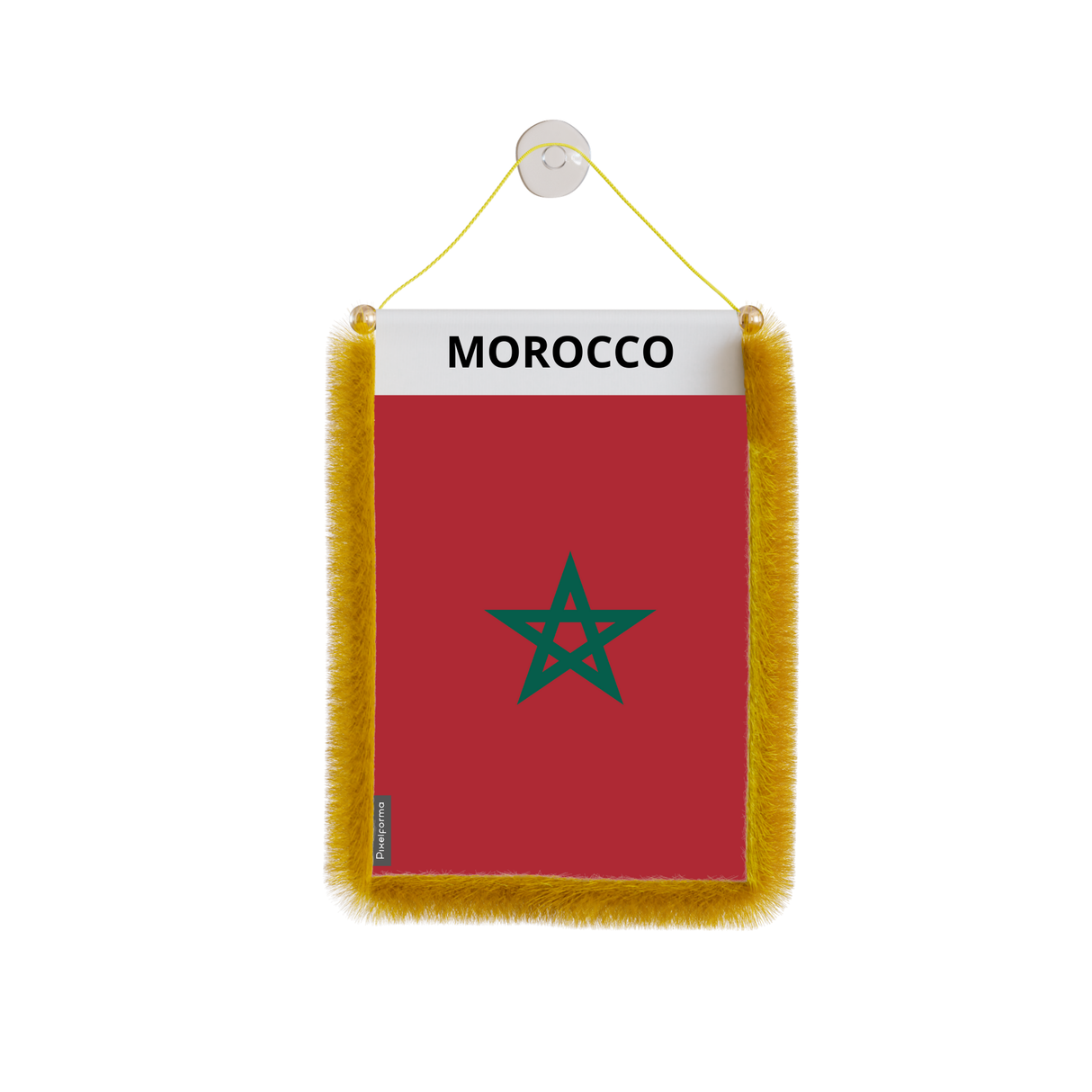 Banderín de coche con bandera de Marruecos