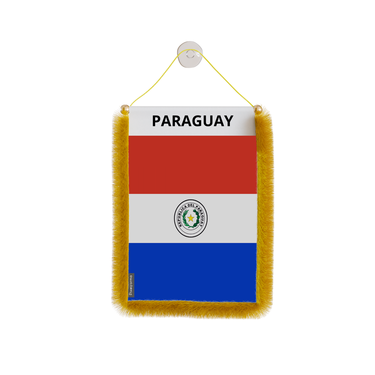 Banderín de coche con bandera de Paraguay