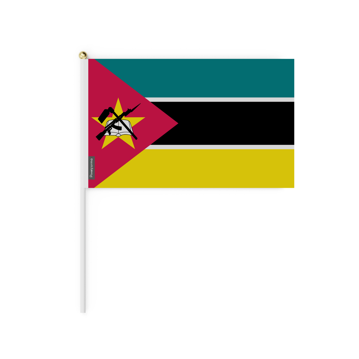 Mini Bandera de Mozambique en varios tamaños 100% poliéster