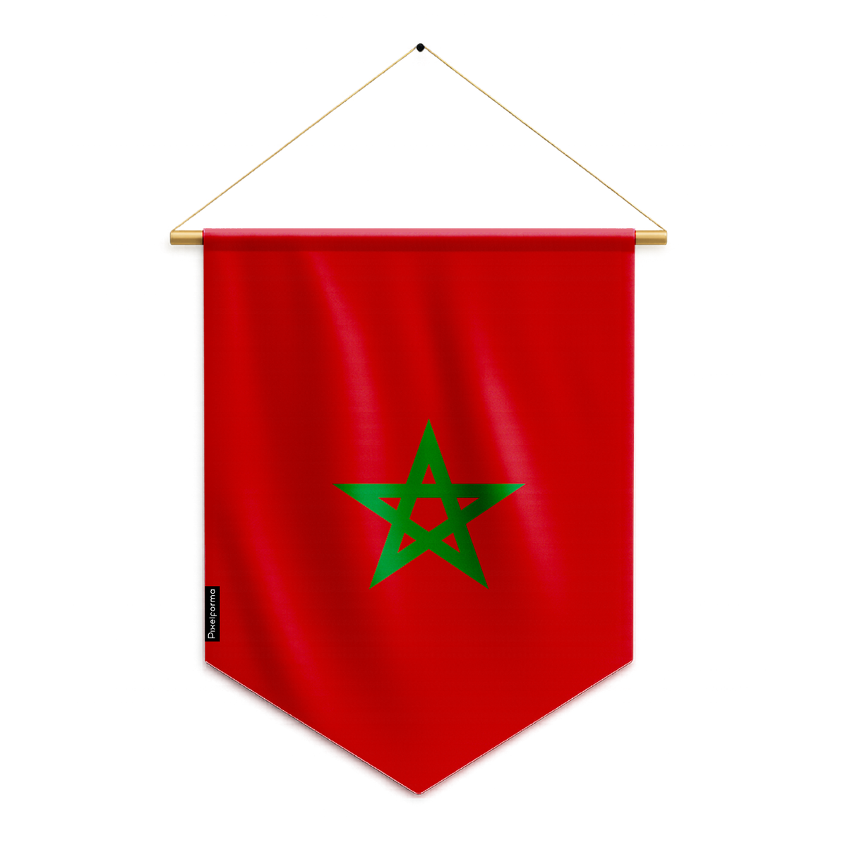 Banderín bandera de Marruecos para colgar en poliéster