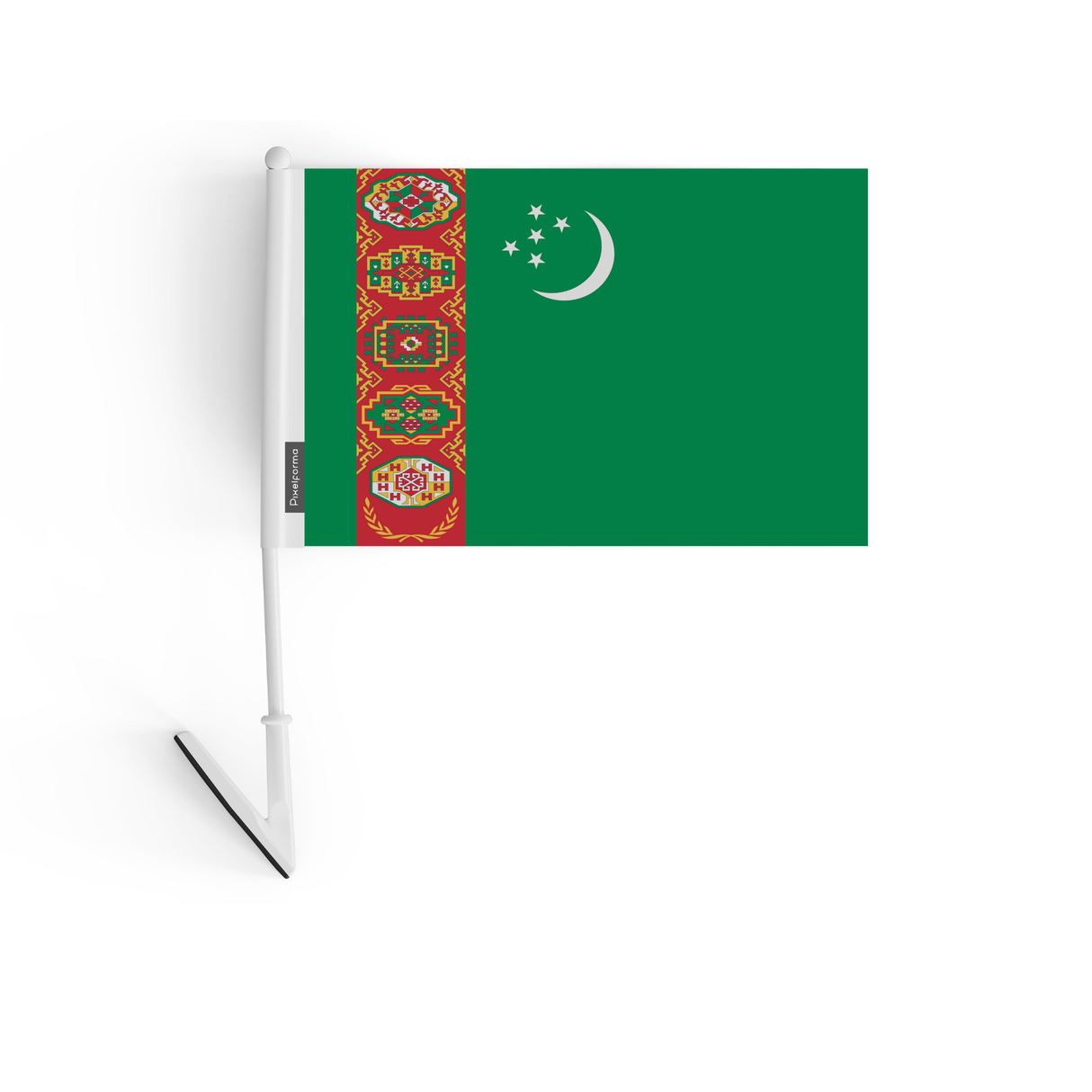 Drapeau adhésif du Turkménistan