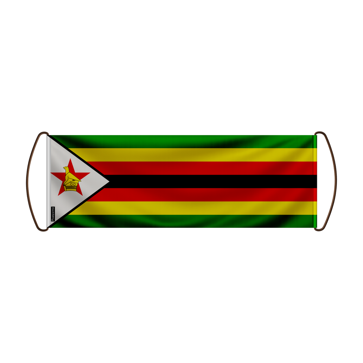 Bannière de défilement Drapeau Zimbabwe en Polyester