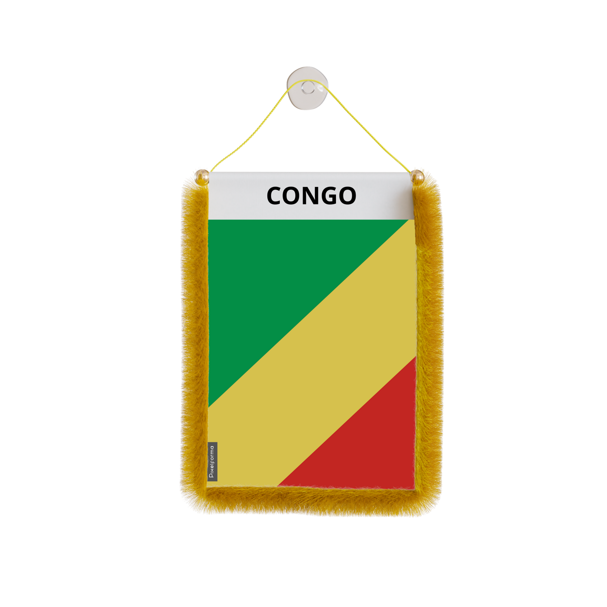 Fanion Voiture Drapeau république Congo