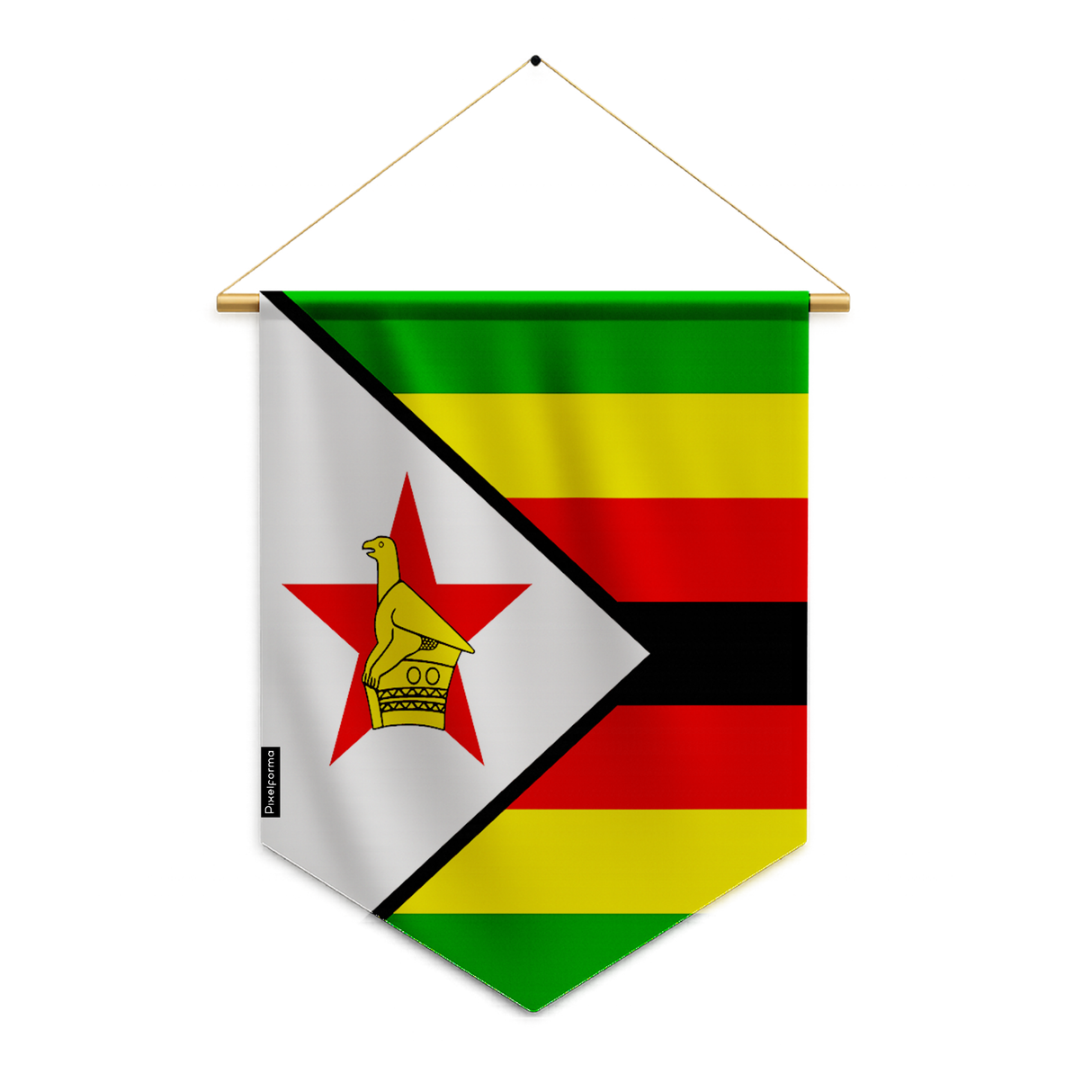 Banderín bandera de Zimbabue para colgar en poliéster