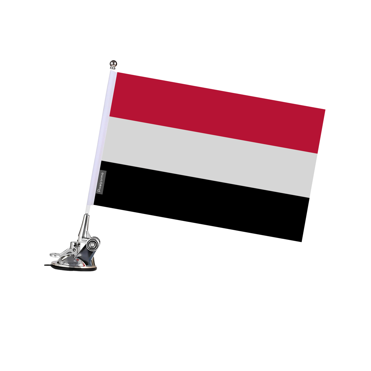 Poste de ventosa con bandera de Yemen