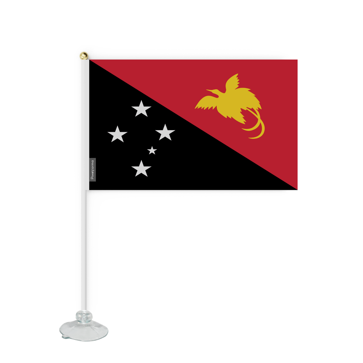 Mini Flag Suction Cup Flag of Papua New Guinea