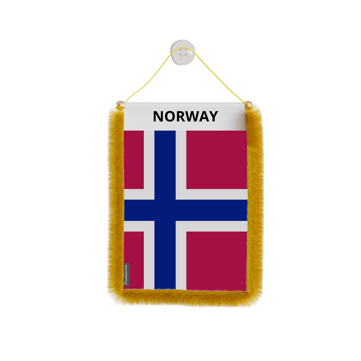 Banderín de coche con bandera de Noruega