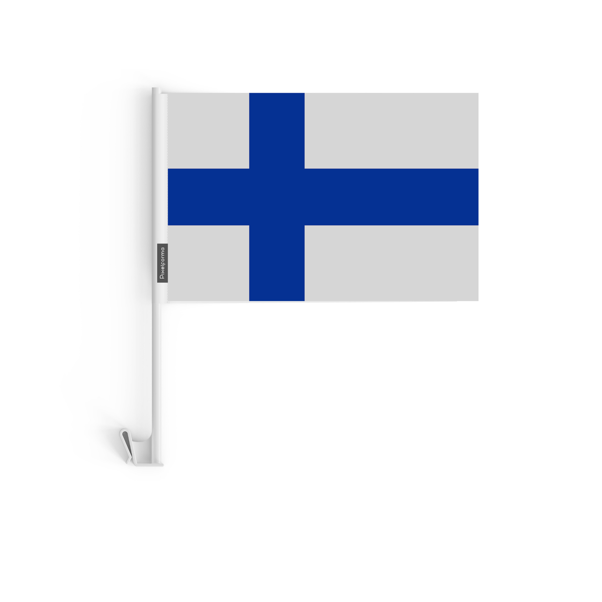 Drapeau voiture de la Finlande en polyester