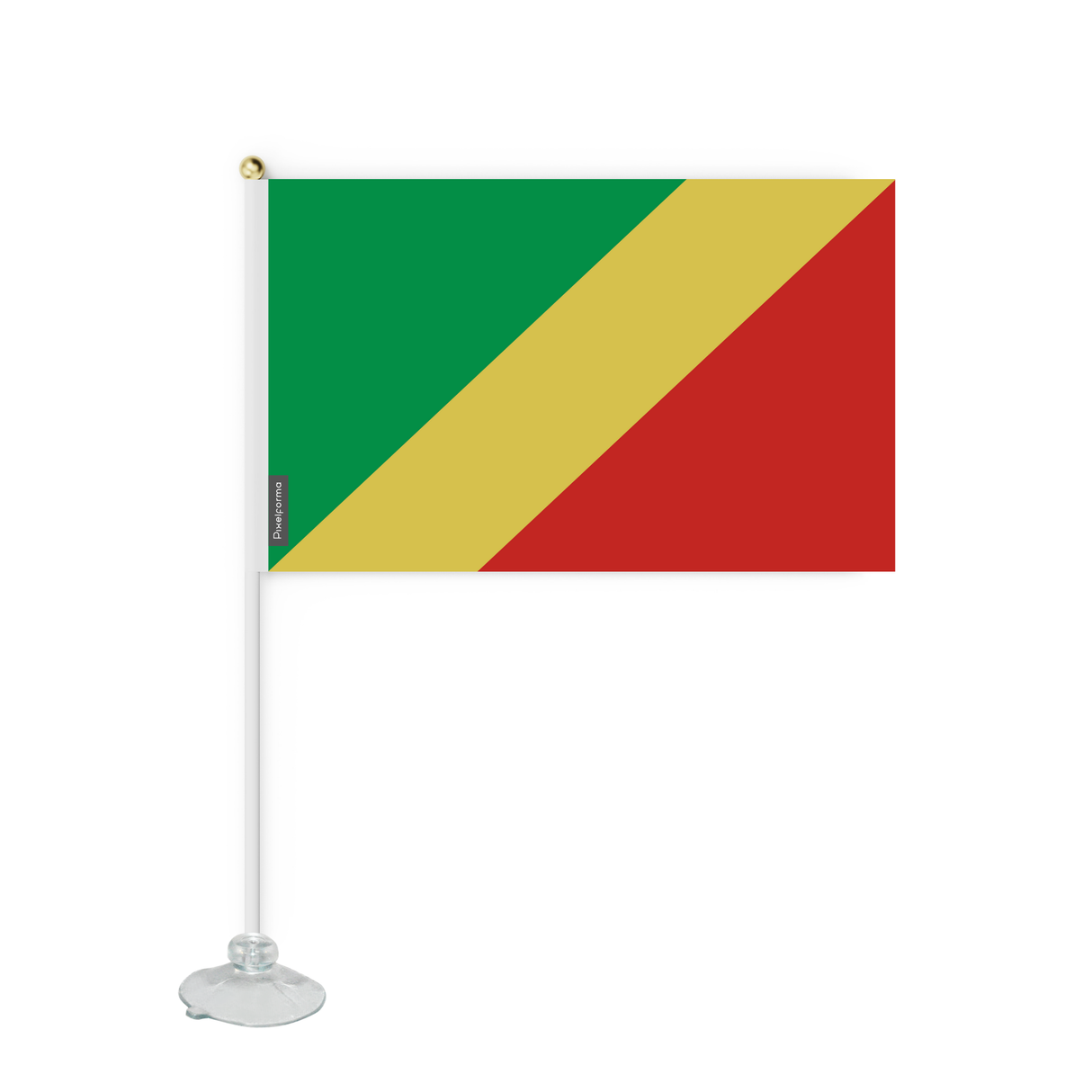 Mini drapeau ventouse Drapeau de la république du Congo