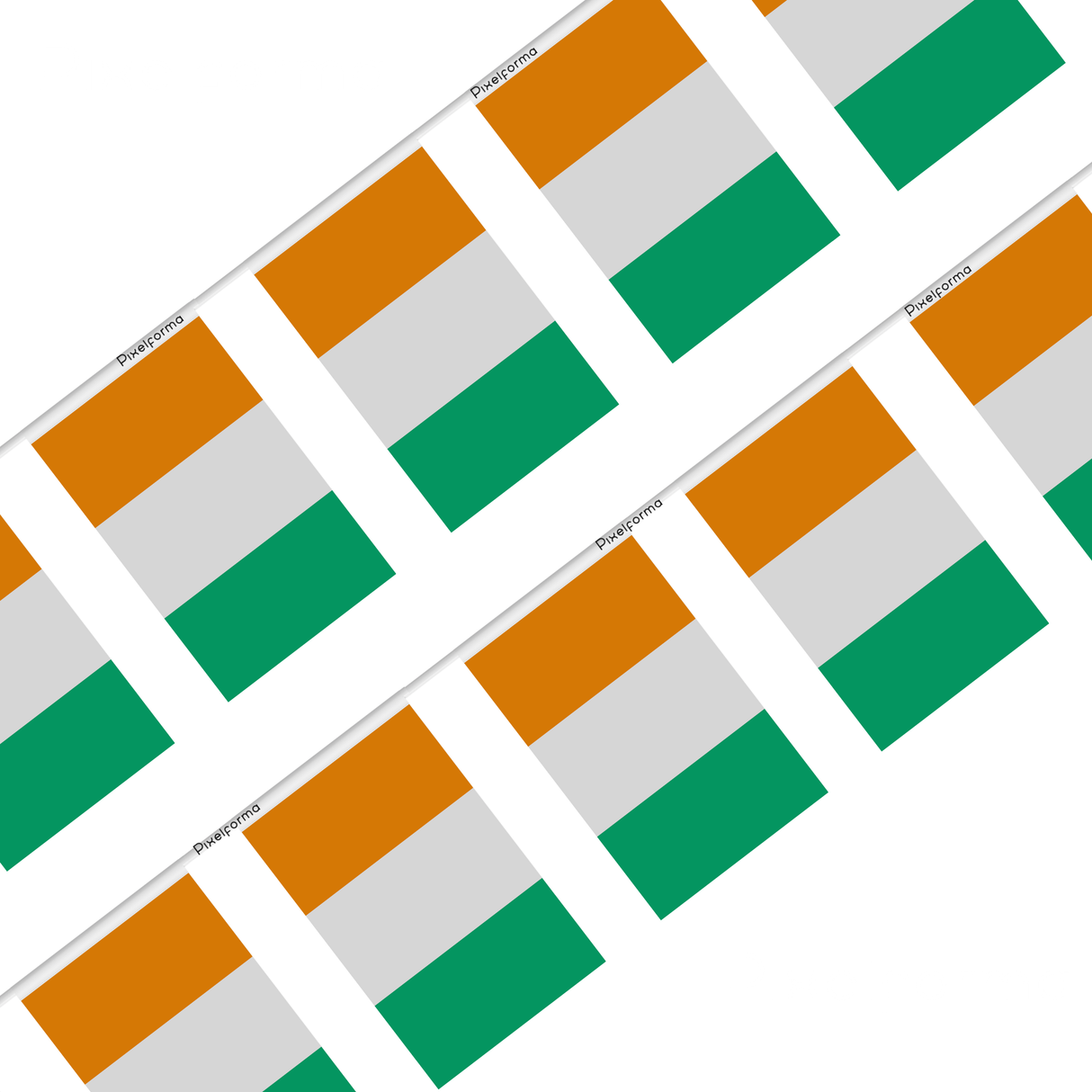 Guirlande Drapeau Côte d'Ivoire en Polyester