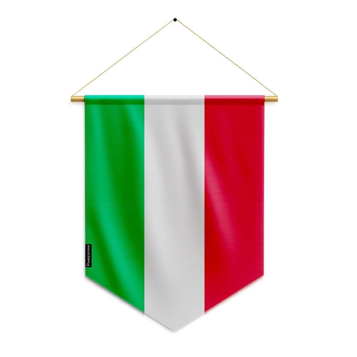 Banderín Bandera de Italia para colgar en poliéster