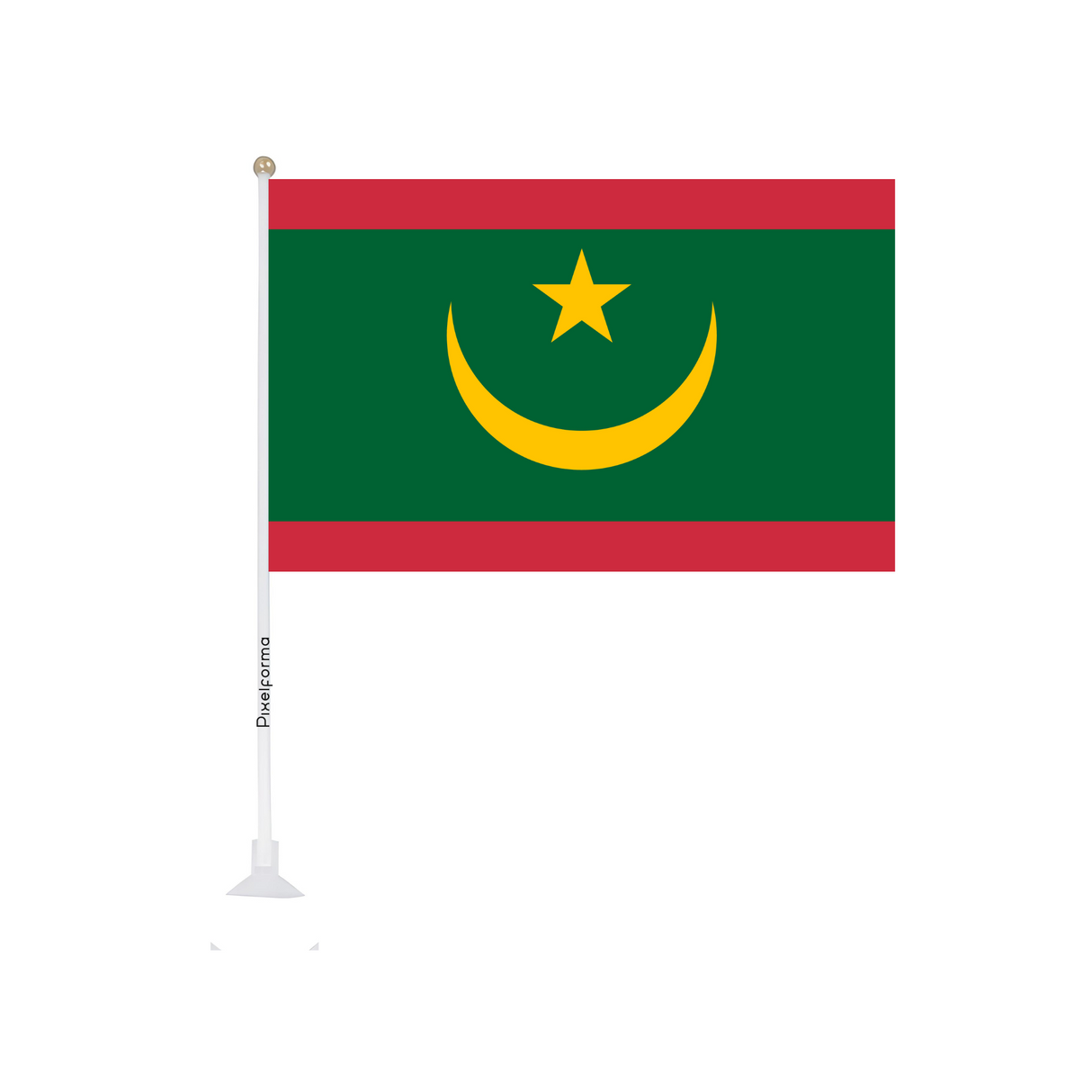 Mini flag suction cup Flag of Mauritania