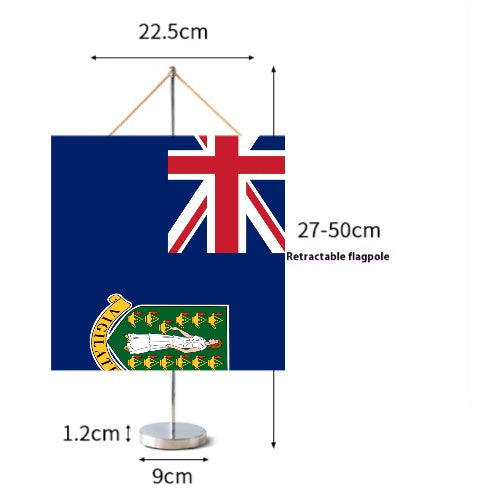 Fanion Table Drapeau Îles Vierges britanniques en Polyester